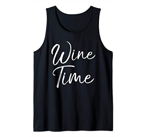 Funny Wine Quote for Wine Lovers Enthusiast Gift Wine Time Camiseta sin Mangas