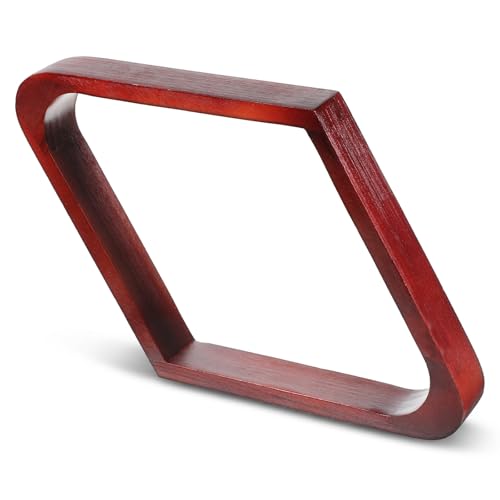 Zelphvt Solid Wood Pool Ball Rack 2-1/4 Diamond Shaped 9-Ball Rack Wooden Billiard Pool Table Accessories for Standard Size Balls (Natural Wood)