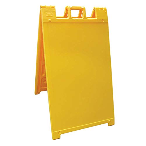 Plasticade Signicade Portable Folding A-Frame Sidewalk Sign - Yellow