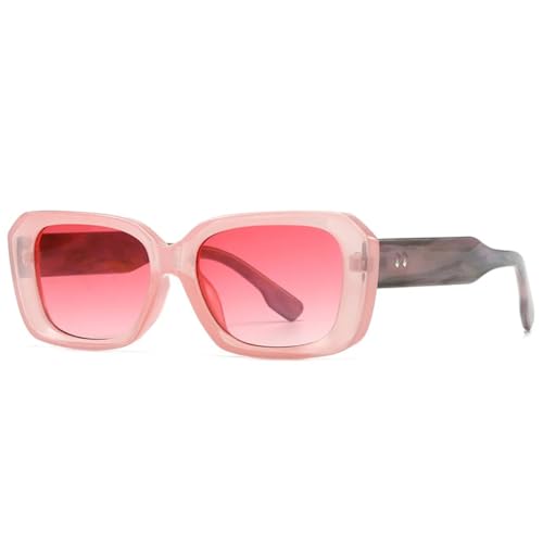 Lunettes de soleil polygonales rétro et verres dégradés transparents
