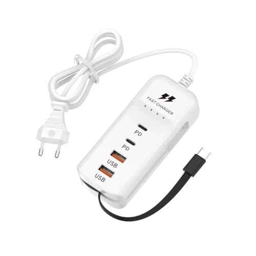 Image of 66W Rack Charger with 4 Ports /66W Fast Charger 2 Type-C & 2 USB with Type-C Cable /Fast Ra.ck Charger with (66W Rack)
