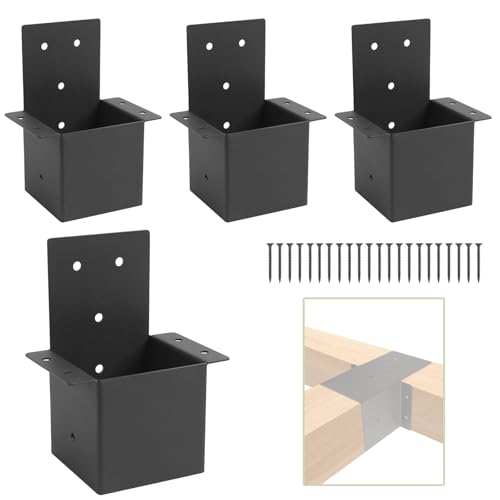 4-Pcs-Pergola-Brackets-4x4-Actual-36-x-36Rafter-Post-Brackets-Pergola-Kit-Gazebo-Brackets-Wall-Mount-Bracket-Kit-for-Wood-Posts-Pergola-Post-Connector-or-Deck-Railing 4 Pcs Pergola Brackets 4×4 Actual 36 x 36Rafter Post Brackets Pergola Kit Gazebo Brackets Wall Mount Bracket Kit for Wood Posts Pergola Post Connector or Deck Railing