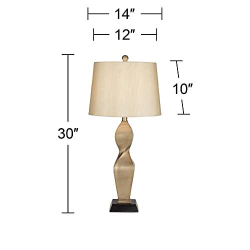Lámpara de mesa moderna Possini Euro Design 30" dorada miniatura 4