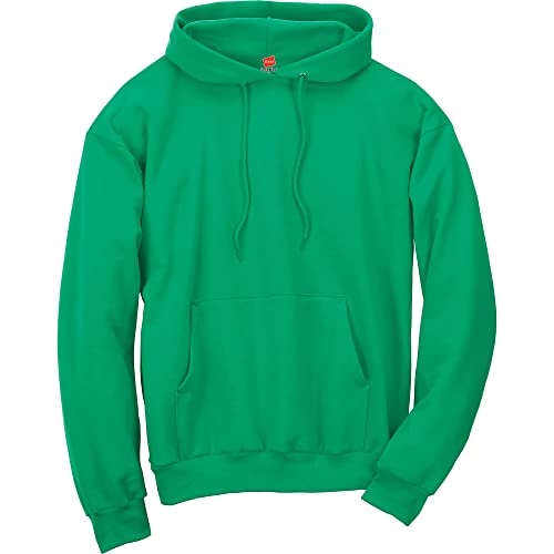 Image of Hanes Men's, EcoSmart, Cotton-Blend Hooded Sweatshirt, Plush Fleece Pullover Hoodie