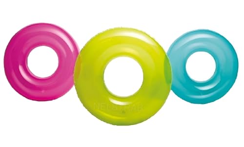 Image of Adult Swimming Ring Inflatable Pool Float, Multi Color, 30 inch