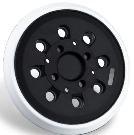 Ninessjly Almohadilla De Lijado De 125 Mm, Compatible Con Bosch Pex 300 Ae Y Pex 400 Ae. 8 Orificios Para Extracción De Polvo, Fijación Con Velcro, Duradera Y Resistente Al Calor Hasta 80 C.