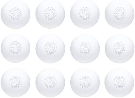 Signature Lacrosse Ball Set - Massage Balls, Myofascial Release Tools, Back Roller, Muscle Knot Remover, Firm Rubber -Scientifically Designed for Durability - 12 White Lacrosse Balls