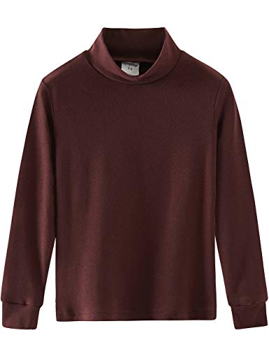Image of Spring&Gege Little & Big Kids Soft Cotton Long Sleeve Mock Turtleneck Shirts