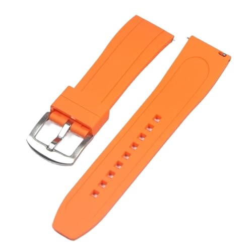 [SLFJEYTX] 1pc Relase Watch Strap 20mm 22mm Sports Watchband Black Green Orange Blue Wristband Bracelets(Orange-S,22mm)