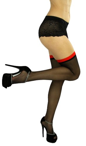 Image of ToBeInStyle Women's Nylon Thigh High Schoolgirl Opaque Stockings