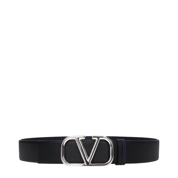 Valentino VLogo Signature Black Calfskin Leather Men's Belt