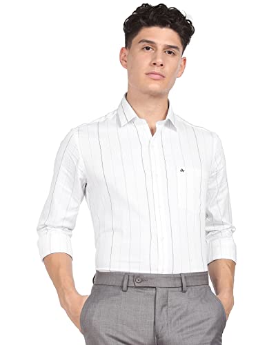 Image of Arrow Slim Fit Mens Formal Shirt - 100% Cotton, Breathable & Comfortable, Full Sleeves Shirts for Men