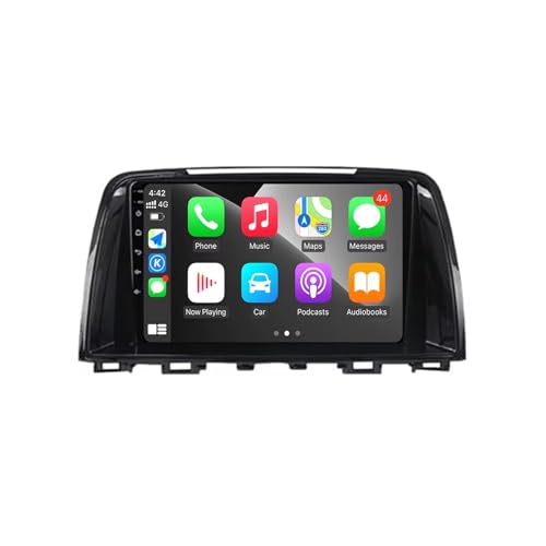 9 Pulgadas Autoradio Estéreo Android 13 Reproductor Multimedia Radio para Mazda 6 GJ Atenza 2012-2017 con Wireless CarPlay Control del Volante IPS Pantalla Táctil Cámara Trasera(Q7 8+256G)