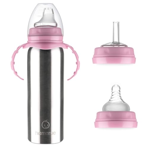 Hamarue 3-in-1 Stainless Steel Baby Bottle...