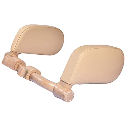 WZTO autostoel hoofdsteun kussen, Memory Foam hoofdsteun kussens auto stoel kussen, auto stoel hoofd nek ondersteuning kussen voor rijden/reizen/thuis/kantoor stoel - Beige