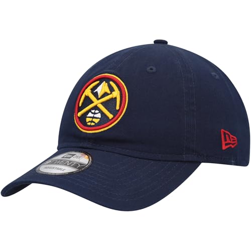 New Era Unisex-Adult NBA Core Classic 9TWENTY Basketball Team Color Adjustable Hat Cap One Size Fits All - Denver Nuggets - Navy