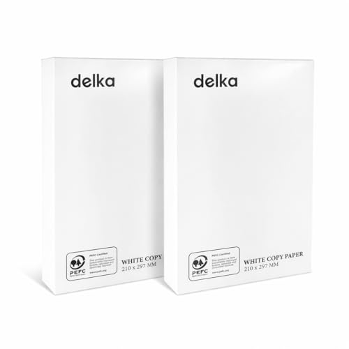 delka Multi-Purpose A4 Printer Paper 75gsm A4 Paper 2 Ream 1000 Sheets White
