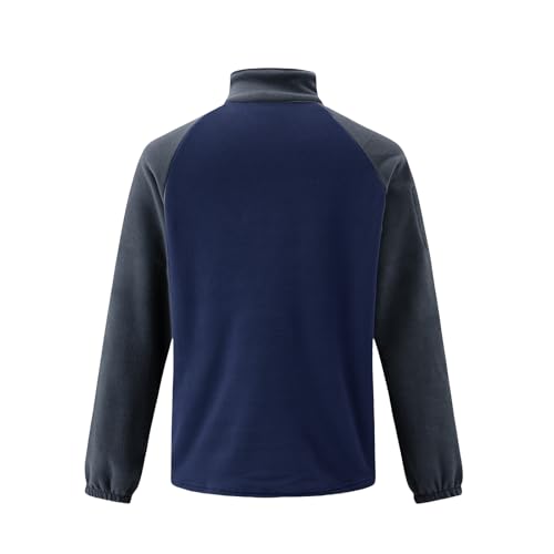 Men's Tactical Pullover Sweatshirts Stand Collar Half Zipper Long Sleeve Arm Zipper Coat with Pocket3