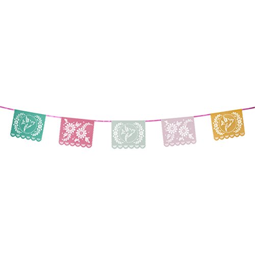 Talking Tables Floral Fiesta Floral Hanging Bunting for a Tea Party or Birthday, Multicolor