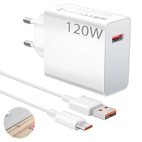 Cargador de carga rápida con cable USB C de 1 m, blanco bloque cargador USB C para cargador de 120 W Xiaomi 14T Pro/14 Ultra/13T Pro/12T/13 Pro/13 Lite/13/12/Redmi Note 12 Pro/POCO X6 Pro X4