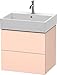 Duravit LC Vanity Unit, 2 Drawers, 544x584x459, Apricot Pearl SaM