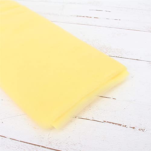 Image of Multi Purpose Solid Nylon Soft Net Combination Fabric - for Wedding, Parties, Costumes, and Decoration (32.8 x 4 Feet, Cream)