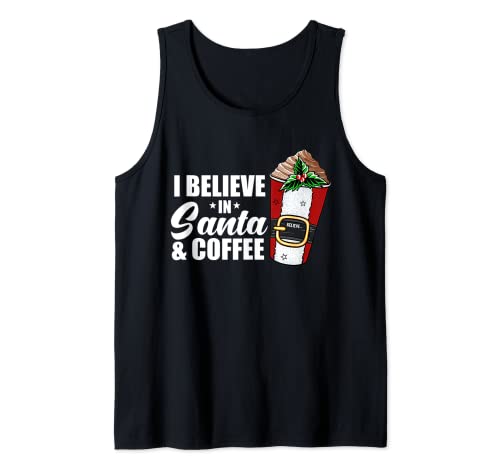 I Believe In Babbo Natale E Caffè Pigiama Divertente X-Mas Canotta