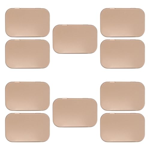 MOKKHNB ミニブリキボックス 10個 - ローズゴールドメタルヒンジ付きブリキ蓋付き - 小型ポータブル長方形収納容器 ホリデークリスマスプレゼントウェディングパーティーの記念品クッキーキャンディ用