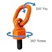 AVCMOTO 2 Pcs Eye Bolt M12x19 Max Load 0.7 Tons Metric Thread Universal Swivel Hoist Rings 360°Rotation Made of Alloy Steel, Tensile Strength > 1080MPa
