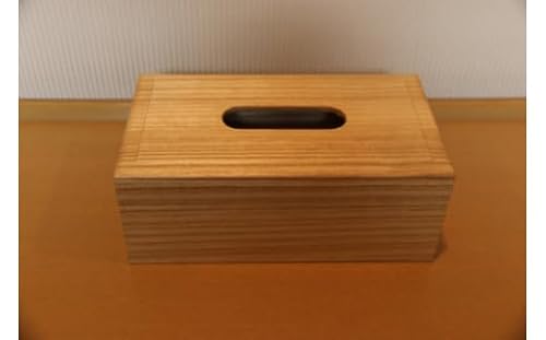 熟練桐たんす職人が手作りした桐のティッシュボックス(大) [11246-0168] (クリアオイル塗装)