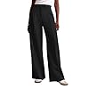 NIMIN Women Wide Leg Pants High Waisted Dressy Work Office Trousers Business Casual Palazzo Pants 2025 Fashion Outfits with Pockets Black