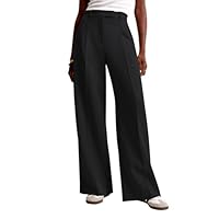 NIMIN Women Wide Leg Pants High Waisted Dressy Work Office Trousers Business Casual Palazzo Pants 2025 Fashion Outfits with Pockets Black