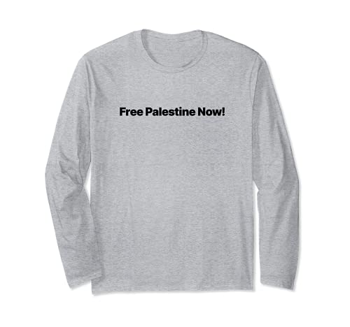 Free Palestine Now Manga Larga
