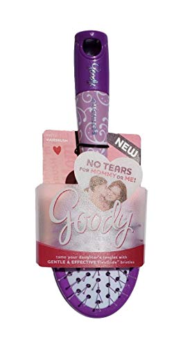 Goody Ouchless Mini Oval Cushion Hair Brush, Purse Size (Purple)