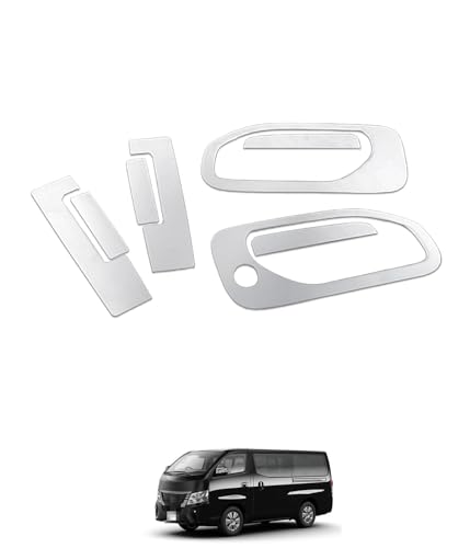 【Techlexa】NV350 キャラバン E26 前期 後期 サイド ドアノブハンドルカバー ガーニッシュ プロテクター 傷付き防止 ステンレス 鏡面 メッキ アクセサリー カスタム パーツ CARAVAN NV350 E26 外装 8P