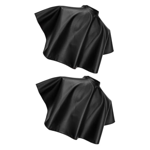 Capa impermeable para peluquero 2 piezas negra miniatura 1