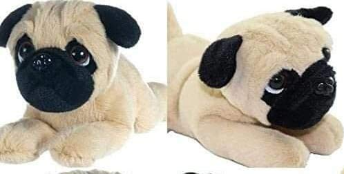 Stofftier Hund Mops Welpe ca 22 cm, klassisch weichen Plüsch, Kuscheltier
