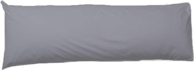 Bolster Pillow Case Long Body Orthopaedic Support Maternity Pregnancy Pillow Case (Small Double 4ft 19" X 48", Grey)