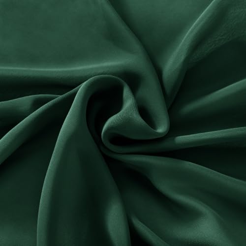 Image of Emerald Green Chiffon Fabric by The Yard Continuous Arch Fabric 3 Yards | Pre-Cut Chiffon Draping Panels Airy Wedding Arch Draping Fabric 60 inch Wide for Events Backdrop Ceiling Decor DIY Craft Use