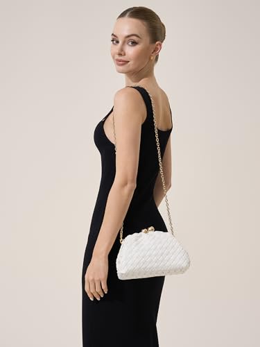 Image of CHUNLI Dressy Woven Clutch Purses for Women Evening Wedding Formal Occasion,Dumpling Crossbody Shoulder Handbags for Women