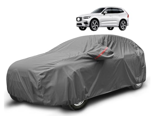 Image of Auto Hub Car Cover Compatible with Volvo XC60 with Mirror Pocket, Waterproof Layers, XC60 Car Cover Waterproof - Taiwan Grey