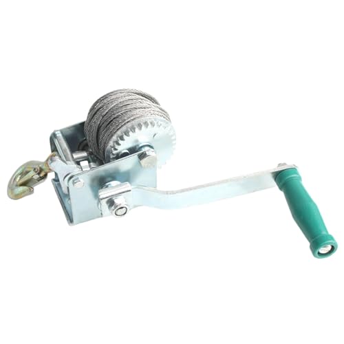 Cabrestante manual para remolque de barco, trinquete bidireccional de manivela de 500 libras, máquina de tracción resistente para ATV, camión, marina, grúa pequeña de elevación