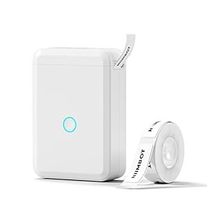 Label Maker Machine with Tape, NIIMBOT D110 Small Thermal Sticker Printer with 0.59”x1.18” Labels, Portable Bluetooth…