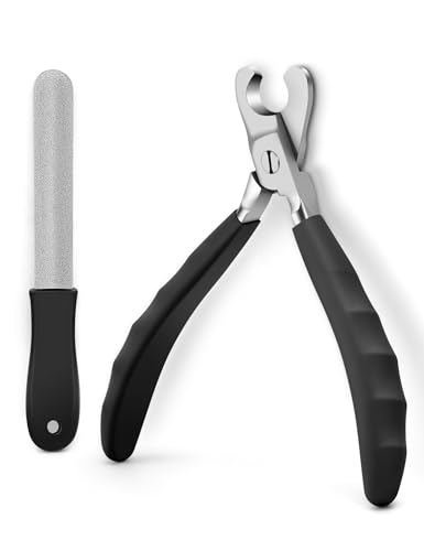 Heavy Duty Dog Nail Clippers -【Cuts Thick Nails Like Butter】【Upgraded Large Opening】 Professional Toenail Trimmer Razor Sharp Blade for Medium to Giant Breed (Black)
