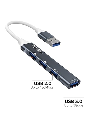 Image of CableCreation 4 in 1 USB Hub(Lite Series), Multiport Adapter with 1 x USB 3.0 & 3 x USB 2.0 Ports,Up to 5 Gbps Super Fast Data Transfer for MacBook Pro /Air, PS4, Xbox, Windows, Android, Linux