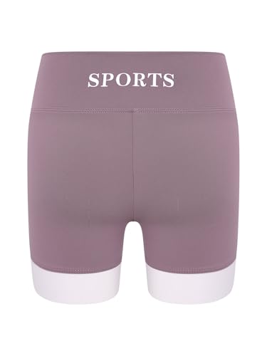 Kids Girls Workout Yoga Shorts High Waist Stretchy Cycling Shorts Bike Fitness Gym Bottoms4