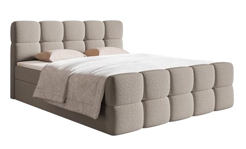 Selsey Bett Boxspringbett Doppelbett 180 x 200 cm Mit 2 Bettkasten Topper Matratzentopper Bonell Matratze Härtegrad H2 H3 Boucle Gewebe Reißfest Graubeige Cloudy Selsey Bett Boxspringbett Doppelbett 180 x 200 cm Mit 2 Bettkasten Topper Matratzentopper Bonell Matratze Härtegrad H2 H3 Boucle Gewebe Reißfest Graubeige Cloudy
