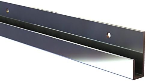 J-Rail Black Gallery Picture Hanging System Wall Mounted 2 Meter (Black)