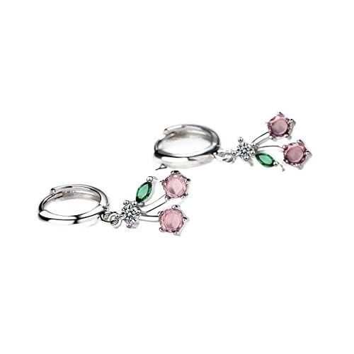 Bijoux fantaisie avec cristal de zircone rose cerise scintillant de mille feux