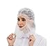 ZMDREAM Pack of 100 Disposable Hoods Bouffant Caps Full Face Hair Covers Polypropylene Hair Net Beard Cover Combo White